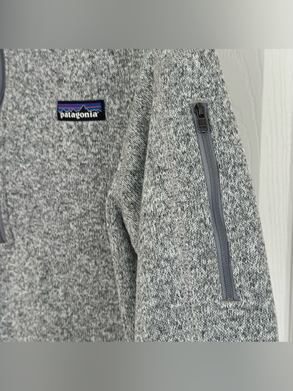 Patagonia Better Sweater 1/4 Zip Fleece Pullover Grey Heather Size L - Picture 4 of 13